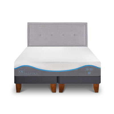 Imagen 1 del producto Cama Europea CIC Base Dividida 2 Plazas Alaska + Respaldo