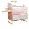 Cuna Colecho Madera Pack&Play con Mudador Rosad LuBabycas