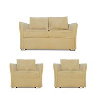 Juego de Living Elegant Detail Atlanta Sofá 2 Cuerpos + Dos sillones 1 Cuerpo Beige