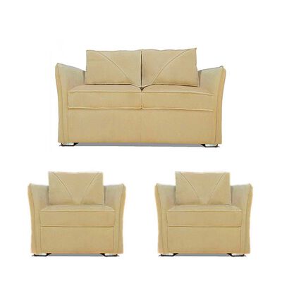 Juego de Living Elegant Detail Atlanta Sofá 2 Cuerpos + Dos sillones 1 Cuerpo Beige
