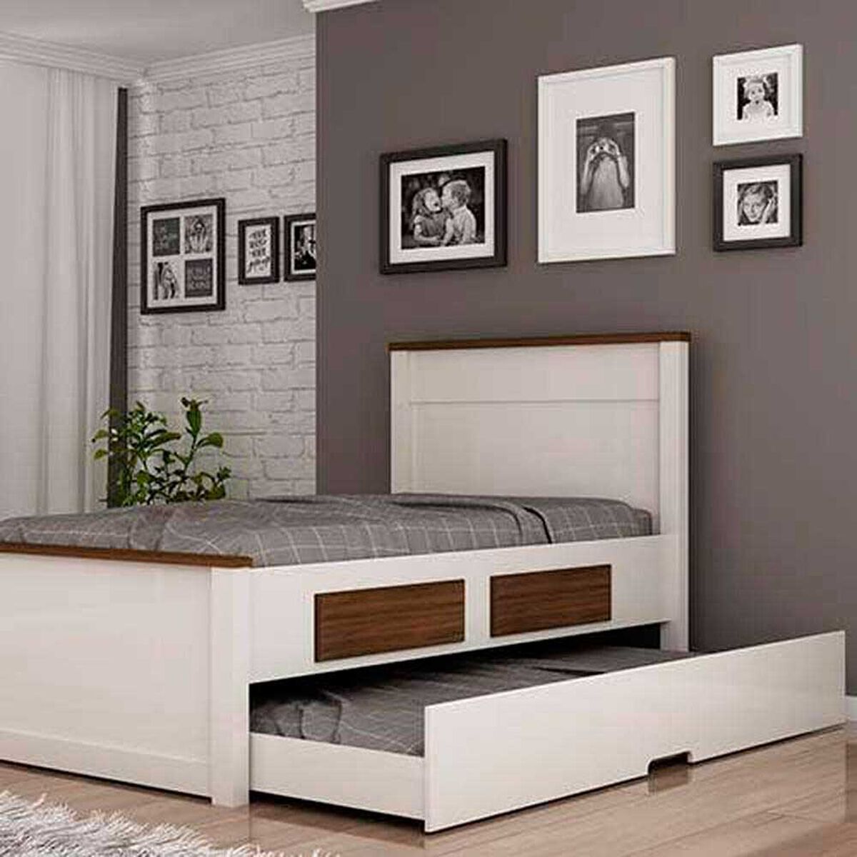 Cama Nido Decocasa 1 Plaza Houston Off White