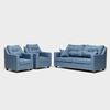 Juego de Living Almore Noruega Sof&aacute; 3 Cuerpos + Dos Sillones 1 Cuerpo Azul