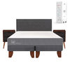 Cama Europea Smart King Base Dividida + Mueble + Respaldo Eufrates