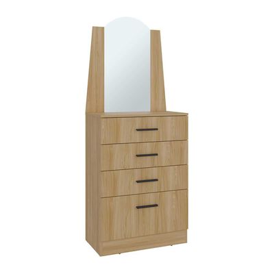 Comoda TUHOME Praga Metalicas 1 Cajon Fresno Europeo