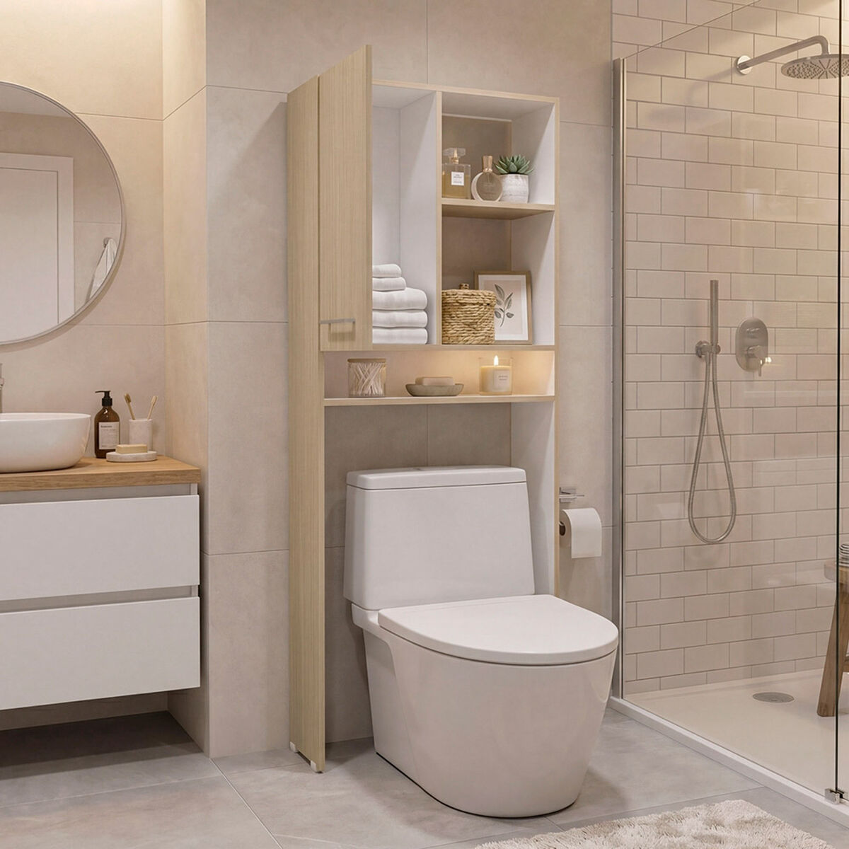 Estante de Ba&ntilde;o Tuhome Bath-26 1 Puerta Cartagena Blanco