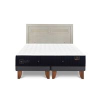 Cama Europea CIC Base Dividida King Premium + Respaldo Milan Alpino