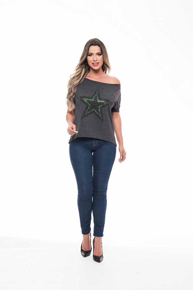 Polera Hombro Mujer Rock Caviar