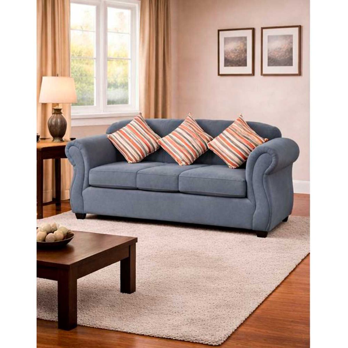 Sof&aacute; Kea Molise Siena 3 Cuerpos Gris Oscuro