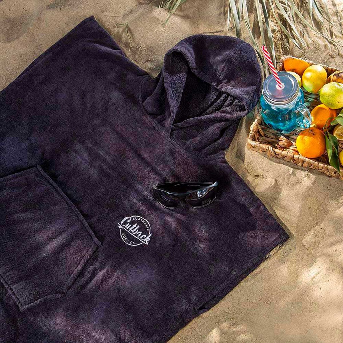 Toalla de Playa con Capucha Surf Adulto Cutback Dark Adulto
