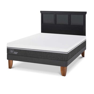 Imagen 2 del producto Cama Europea CIC 2 Plazas Ortopedic Advance + Respaldo Torino Negro
