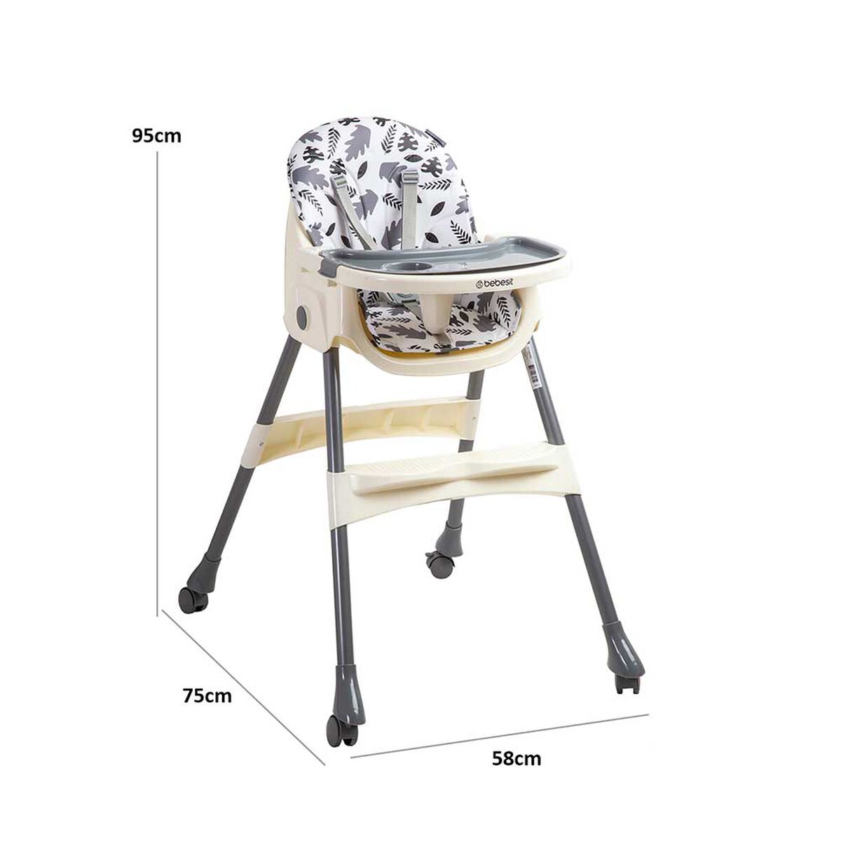 Silla Comer Gris Bebesit