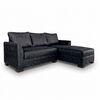 Seccional Derecho Muebles MPR Denver 4 Cuerpos Negro