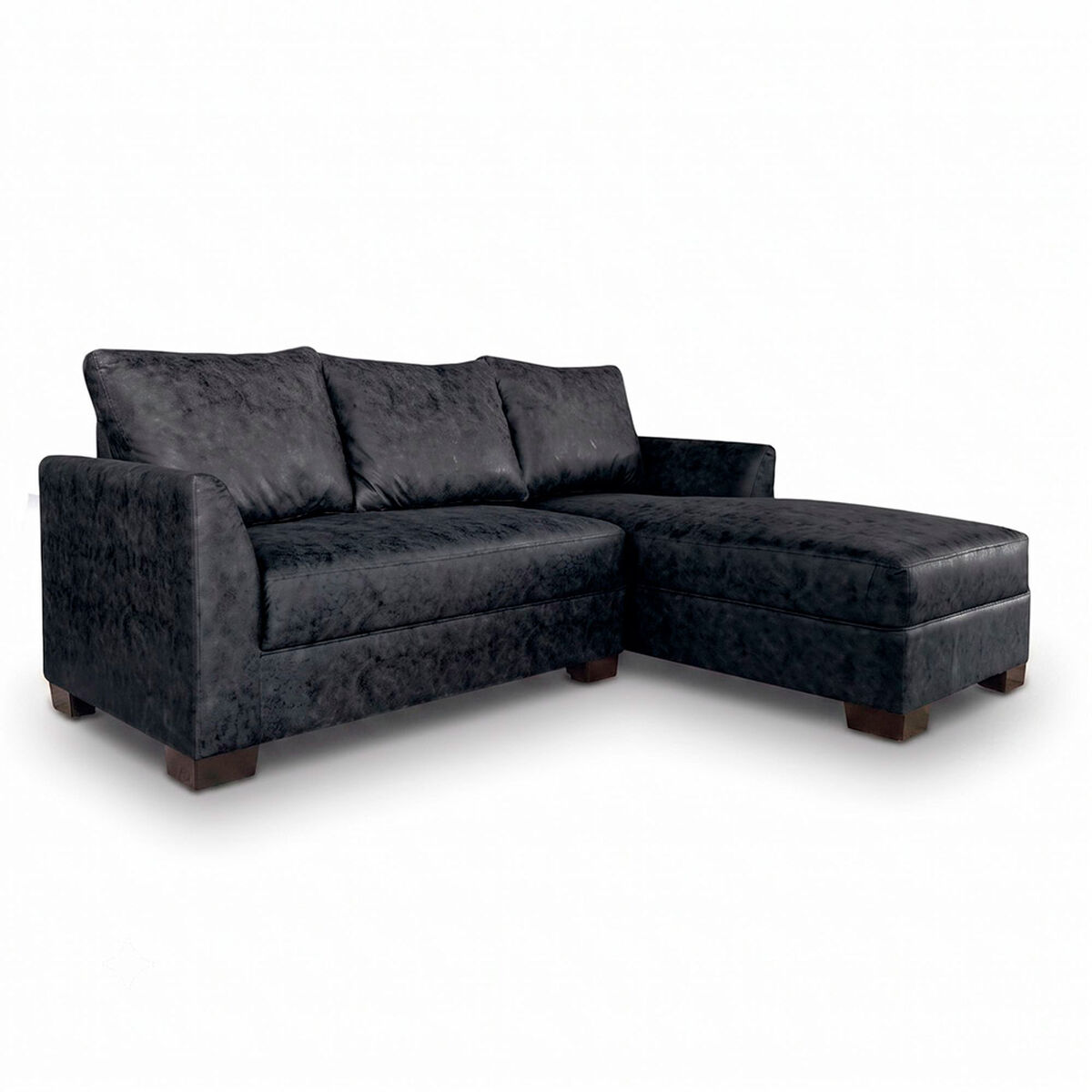 Seccional Derecho Muebles MPR Denver 4 Cuerpos Negro