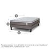 Cama Europea Rosen 2 Plazas New Style 6 + Respaldo + 2 Veladores Charles