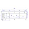 Rack TV Onessta Jurere Rack Hasta 75" Café y Verde