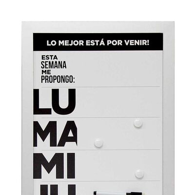 Imagen 2 del producto Pizarra Plástico Vgo Work 30 x 60 cm Plateado