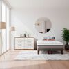 Combo Cama Europea CIC Base Dividida 2 Plazas Balance + C&oacute;moda Casanova Charlotte Nogal 8 Cajones + Pack Almohadas Celta Imperial Soft Blanco 65 x 45 cm