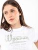 Polera Crop Estampada Manga Corta Mujer Icono