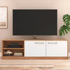 Rack TV Vekkahome Lincan Hasta 70" Caf&eacute; Blanco