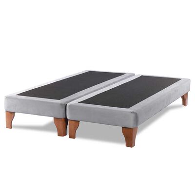 Imagen 2 del producto Base Europea Dividida Latam Home King Zen Tela Velvet Gris