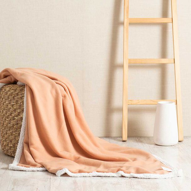 Manta de Poliéster Mashini 127 x 152 Liso Taupe