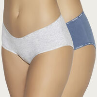 Pack 2 Calzones Pantaletas Mujer Palmers Celeste, Negro