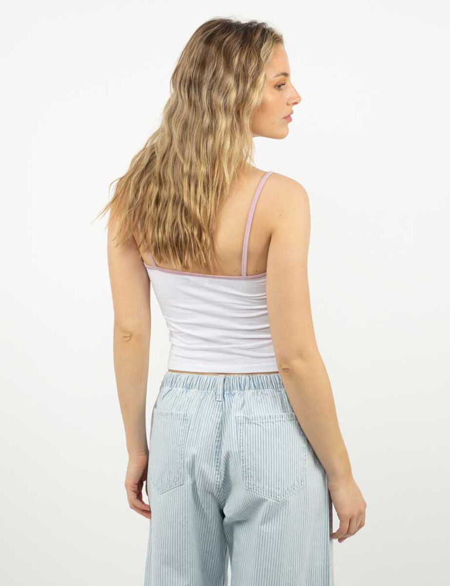 Polera Crop Sin Mangas Mujer Icono