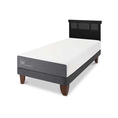 Imagen 2 del producto Cama Europea CIC 1 Plaza Smart + Respaldo Dublin Negro
