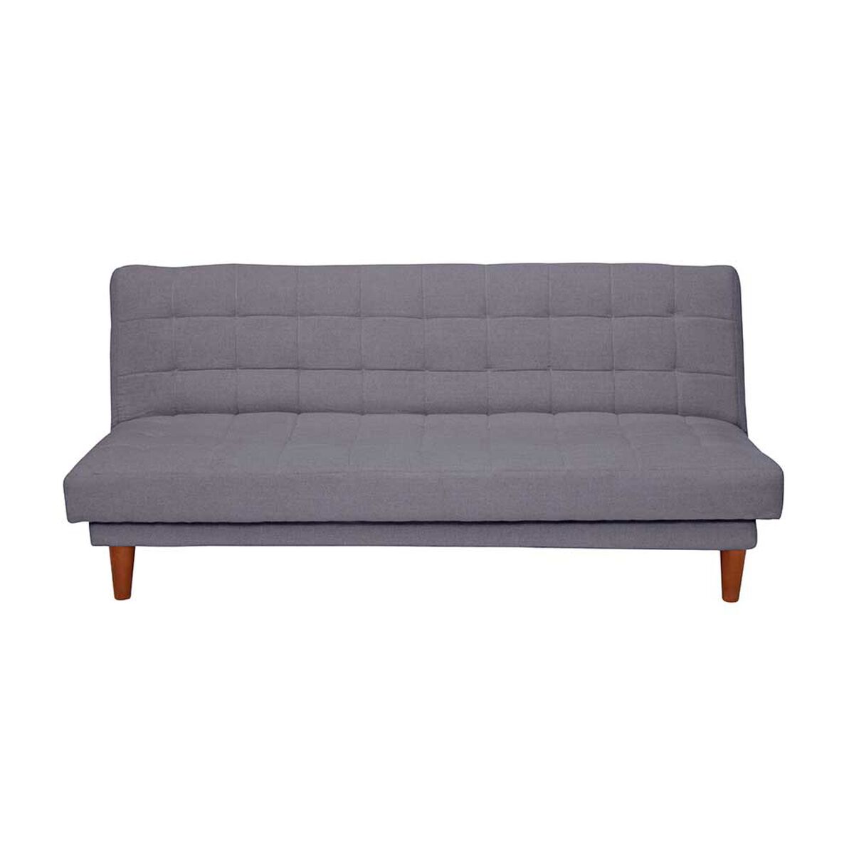 Futón Latam Home Turin Lino 3 Cuerpos Gris Oscuro