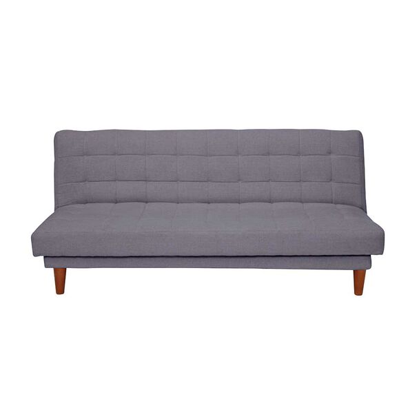 Futón Latam Home Turin Lino 3 Cuerpos Gris Oscuro
