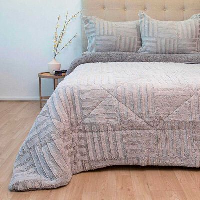 Cubrecama Doral 2 Plazas Gris Senses