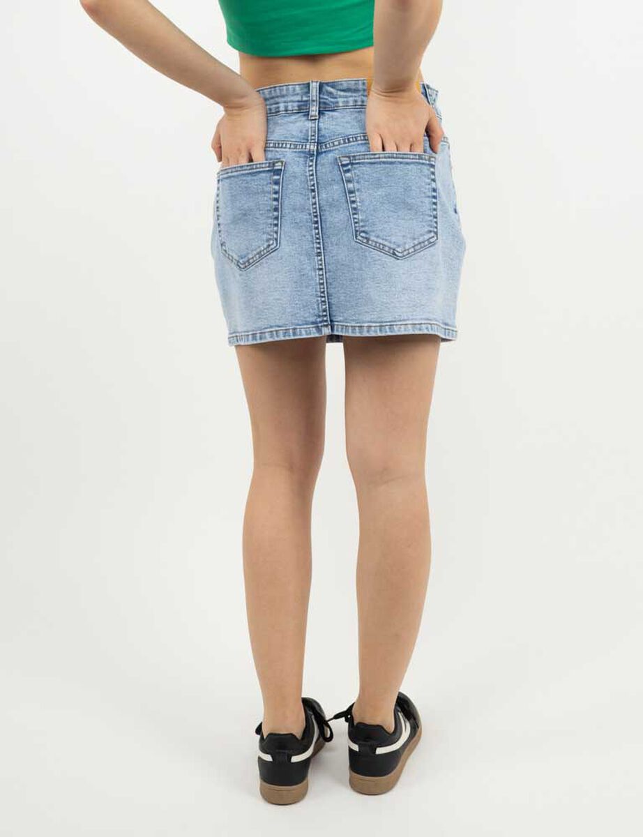 Falda Mini Denim Mujer Icono