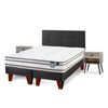 Cama Europea Flex 2 Plazas Innova + Respaldo + 2 Veladores