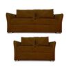 Juego de Living Elegant Detail Atlanta Sof&aacute; 3 Cuerpos + Sof&aacute; 2 Cuerpos Caf&eacute;