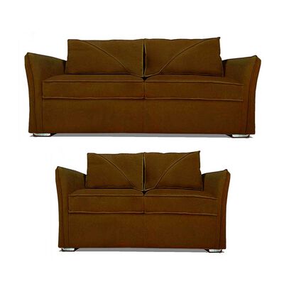 Imagen 1 del producto Juego de Living Elegant Detail Atlanta Sofá 3 Cuerpos + Sofá 2 Cuerpos Café