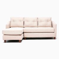 Sofá Seccional Barra Design Elena Izquierdo 3 Cuerpos Beige