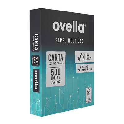 Imagen 1 del producto Papel Tamaño Carta Ovella 75gr 500 Hojas