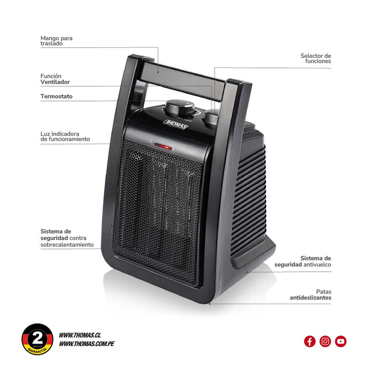 Termoventilador Thomas TH-CH38