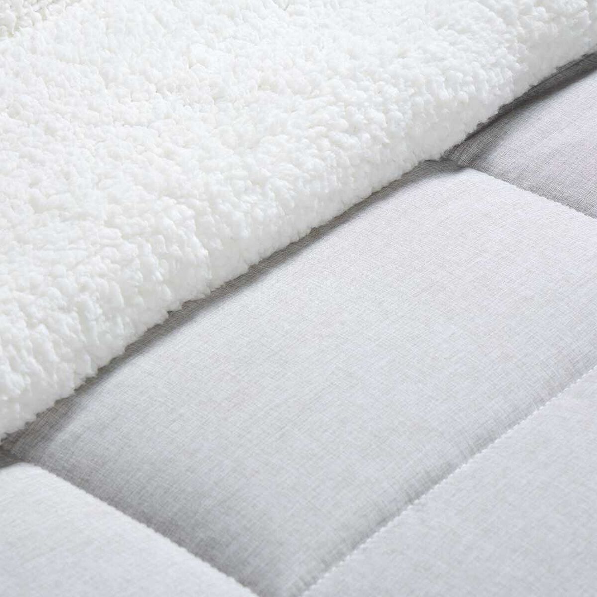 Plum&oacute;n Rosen 1,5 Plazas Sherpa Liso Gris