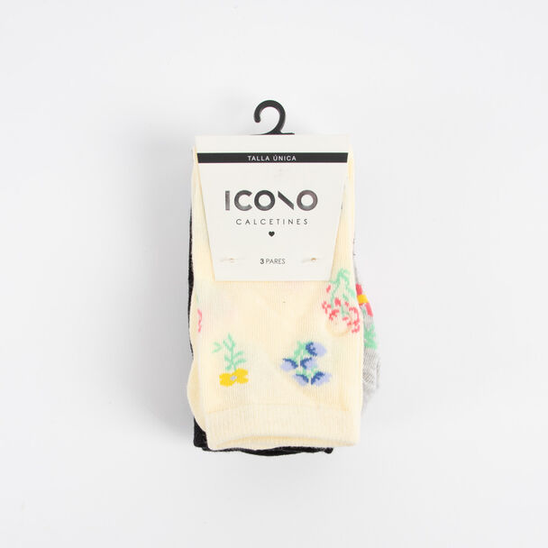 Pack 3 Calcetines Largo Mujer Icono