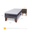 Cama Europea CIC 1,5 Plazas Ortopedic Advance + Velador Niger