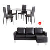 Combo Sofá Seccional Casanova Lotus 3 Cuerpos + Juego de Comedor Leblon 4 Sillas