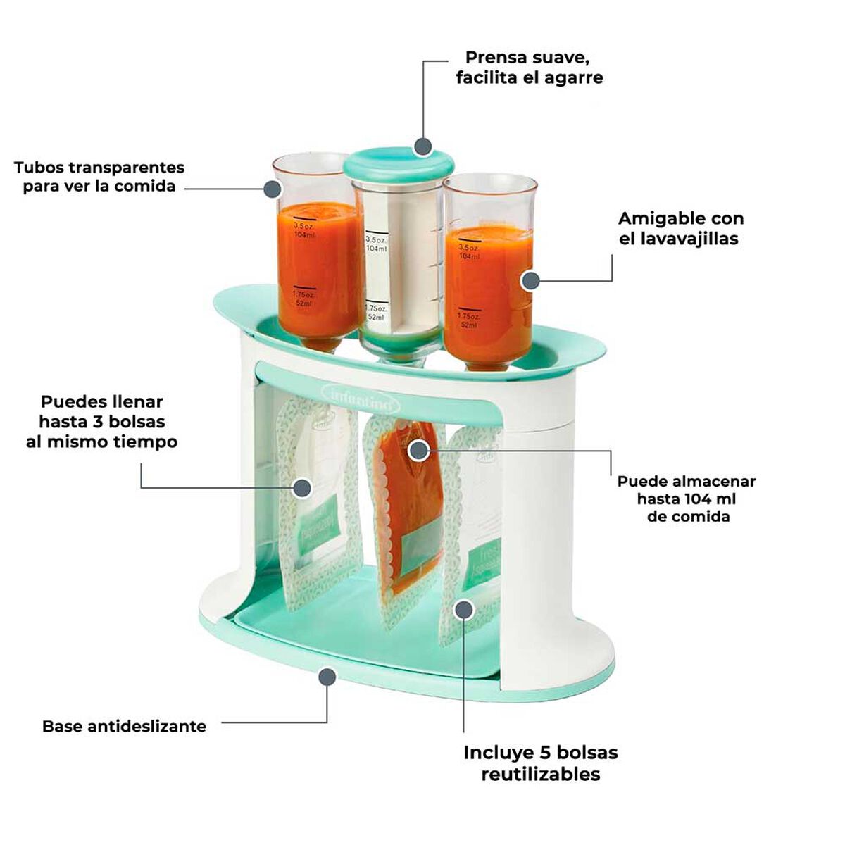 Dispensador de compota Squeeze Station Infantino