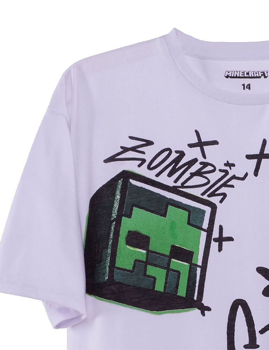 Polera de Algodón Minecraft Niño Minecraft