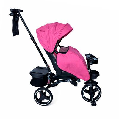 Imagen 1 del producto Triciclo Coche Cuna con Bluetooth 360 One Click RS-4090 Fucsia