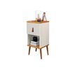 Velador Altavision Larissa 1 Cajon Blanco y Café