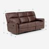 Sof&aacute; Reclinable Rosen Tolosa 3 Cuerpos Marr&oacute;n