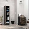 Combo Archivador 3 Cajones + Biblioteca 1 Puerta TuHome Home Office Negro Soft-Co&ntilde;ac
