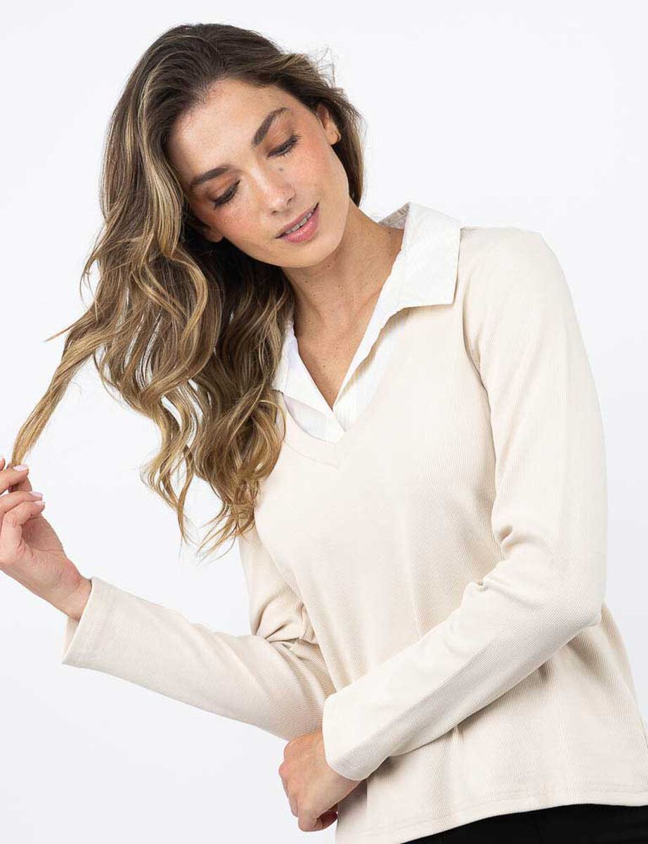 Polera Manga Larga Mujer Zibel