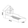 Base Cama Funcional Decocasa 1 Plaza Casinha Blanco